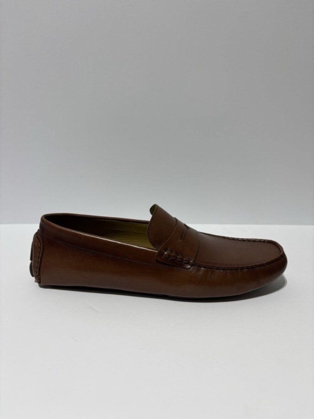 Vince Camuto Men’s Esmail Brown Leather Driving Loafers, Size 13 M